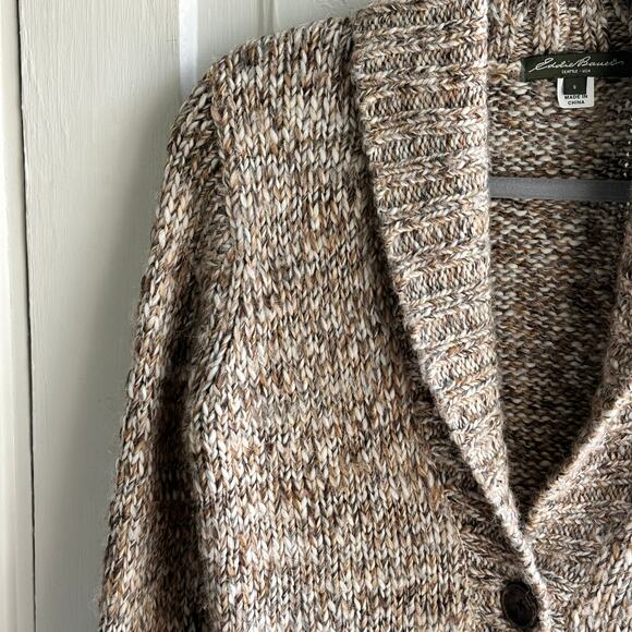 Eddie Bauer Fisherman Cardigan Sweater Wool Alpaca - Picture 4 of 8